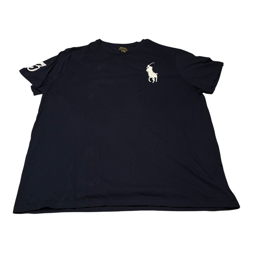 Polo Ralph Lauren Mens XXL Navy Blue Big Pony Embroidered Short Sleeve T-Shirt 3